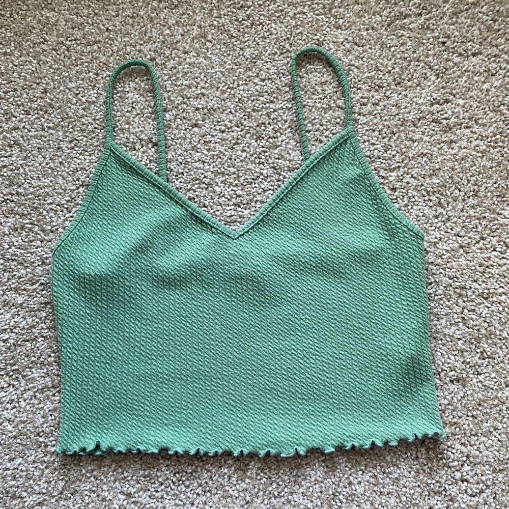 Green crop top